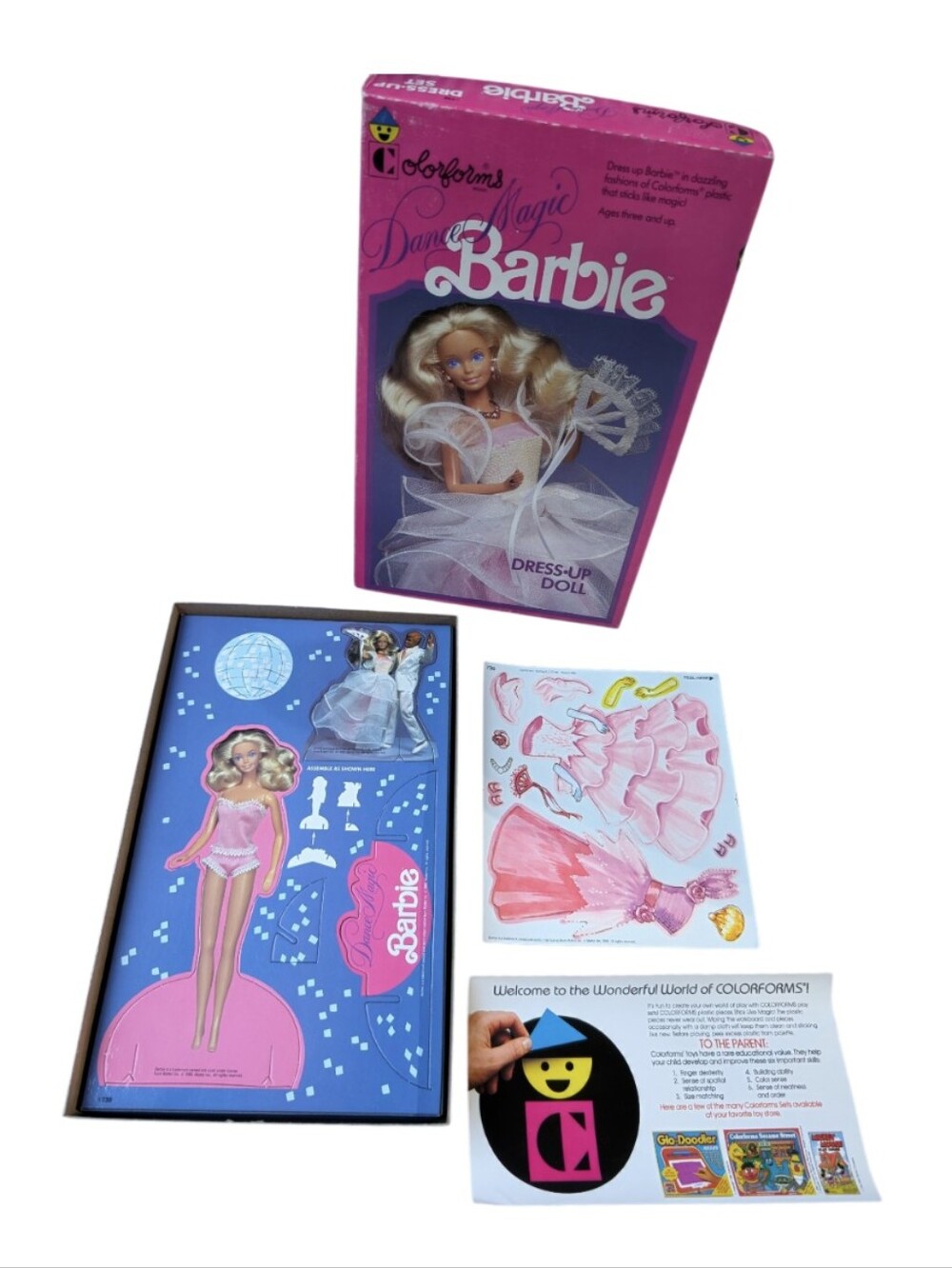 Vintage Dance Magic Barbie Colorforms Dress Up Doll - Unused